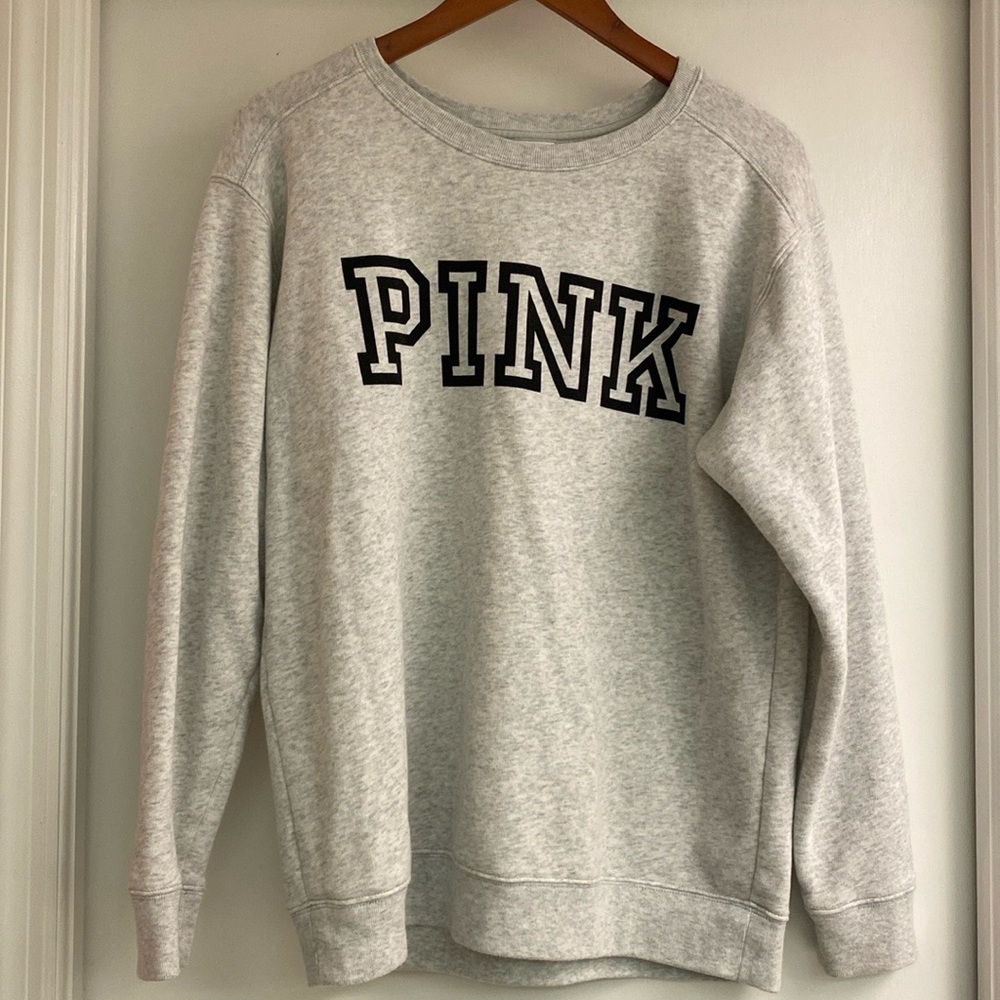 Women’s PINK sweatshirt. Grey. Size small.